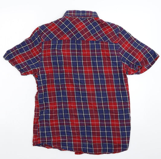 Mens UK Size M Industrialize Multicoloured  Button-Up Short Sleeve Casual Shirt