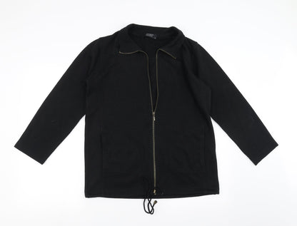 intown Womens Black   Full Zip Jumper Size XS