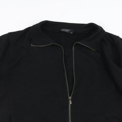 intown Womens Black   Full Zip Jumper Size XS