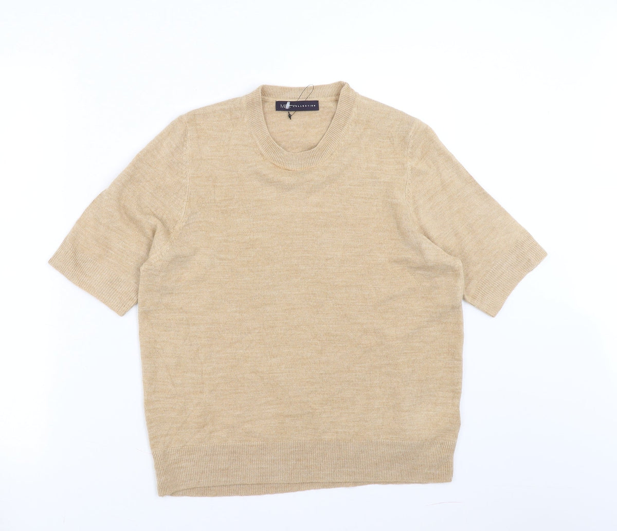 Marks & Spencer Womens Beige   Pullover Jumper Size 14