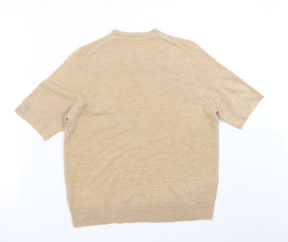 Marks & Spencer Womens Beige   Pullover Jumper Size 14