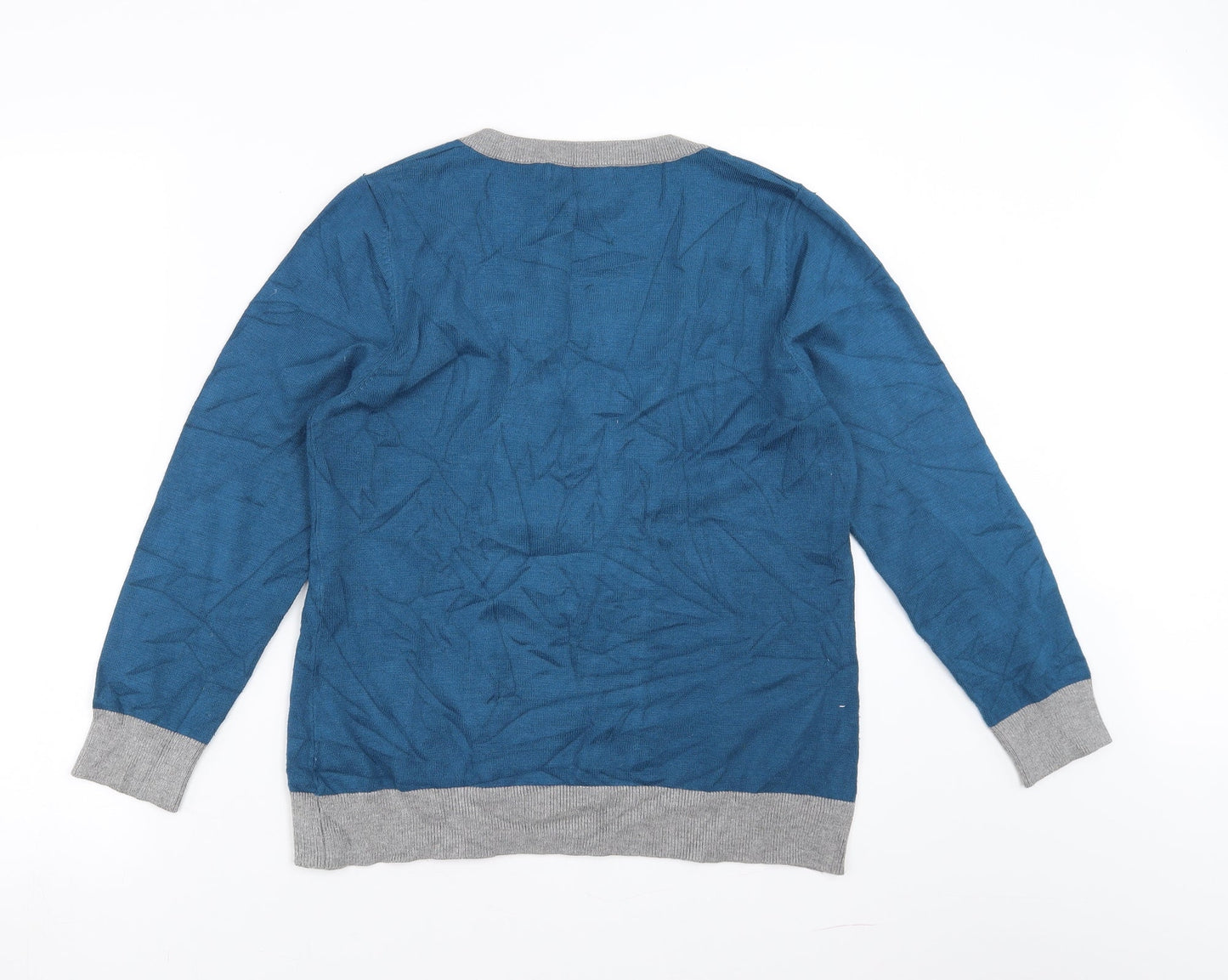 alexara Womens Blue   Pullover Jumper Size M  - jumper with over cardigan detail