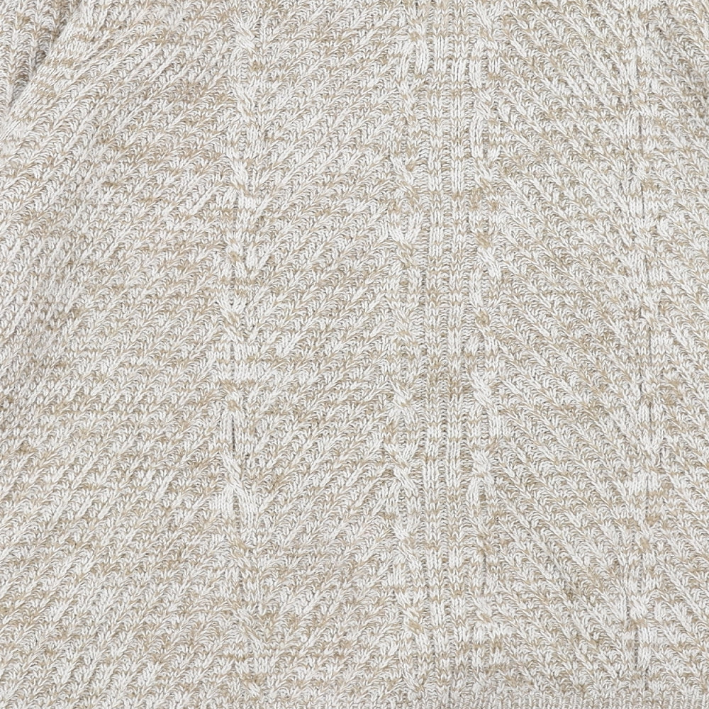 BM Collection Womens Beige   Cardigan Jumper Size M