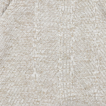 BM Collection Womens Beige   Cardigan Jumper Size M