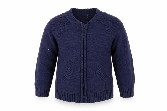 Mini Club Boys Blue  Knit Full Zip Jumper Size 18-24 Months