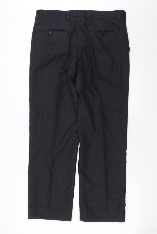 F&F Mens Grey Striped  Trousers  Size 34 in L29 in