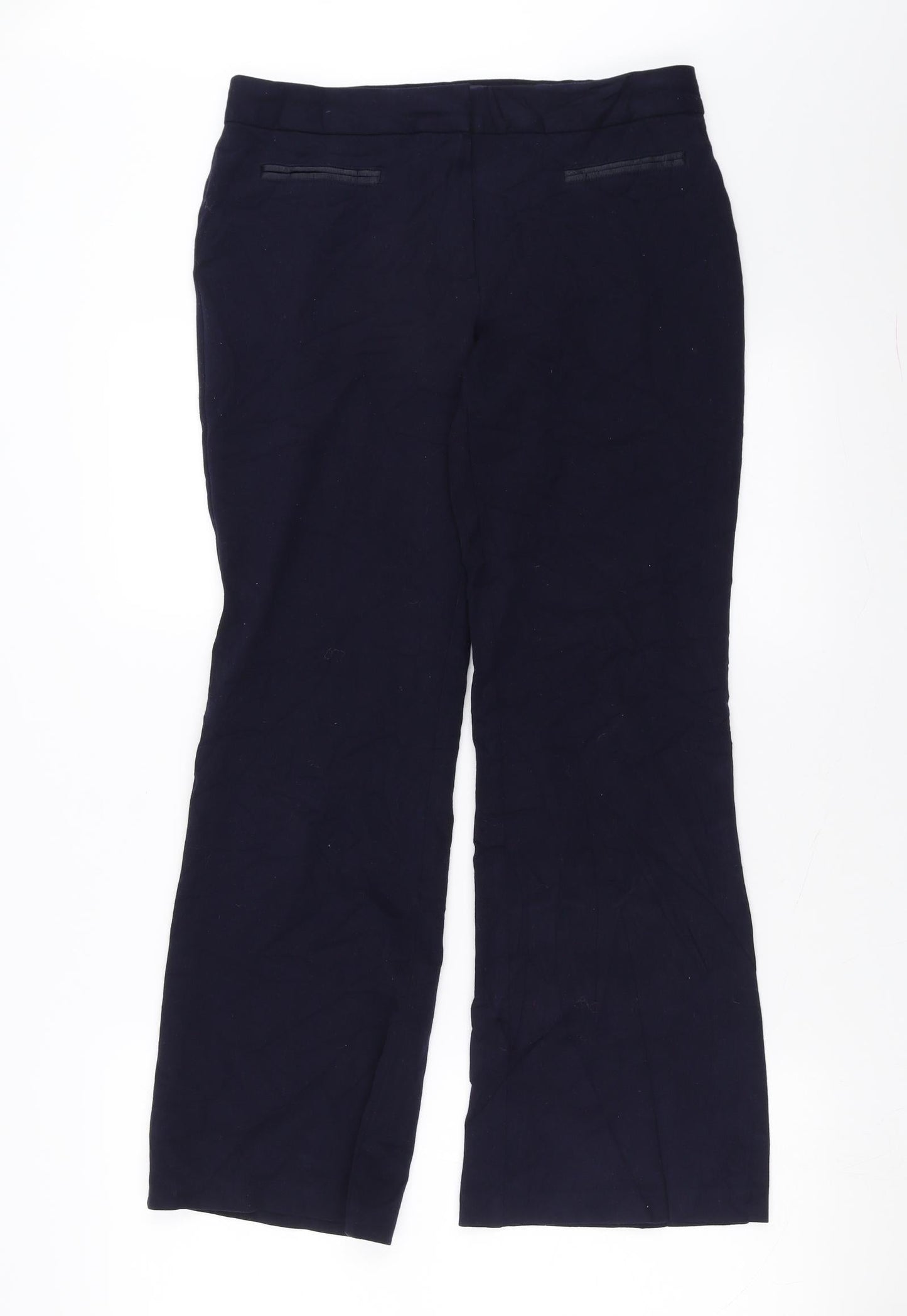 Womens UK Size 10 Marks and Spencer Regular Fit  Blue Trousers