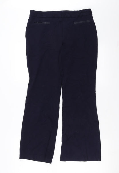Womens UK Size 10 Marks and Spencer Regular Fit  Blue Trousers