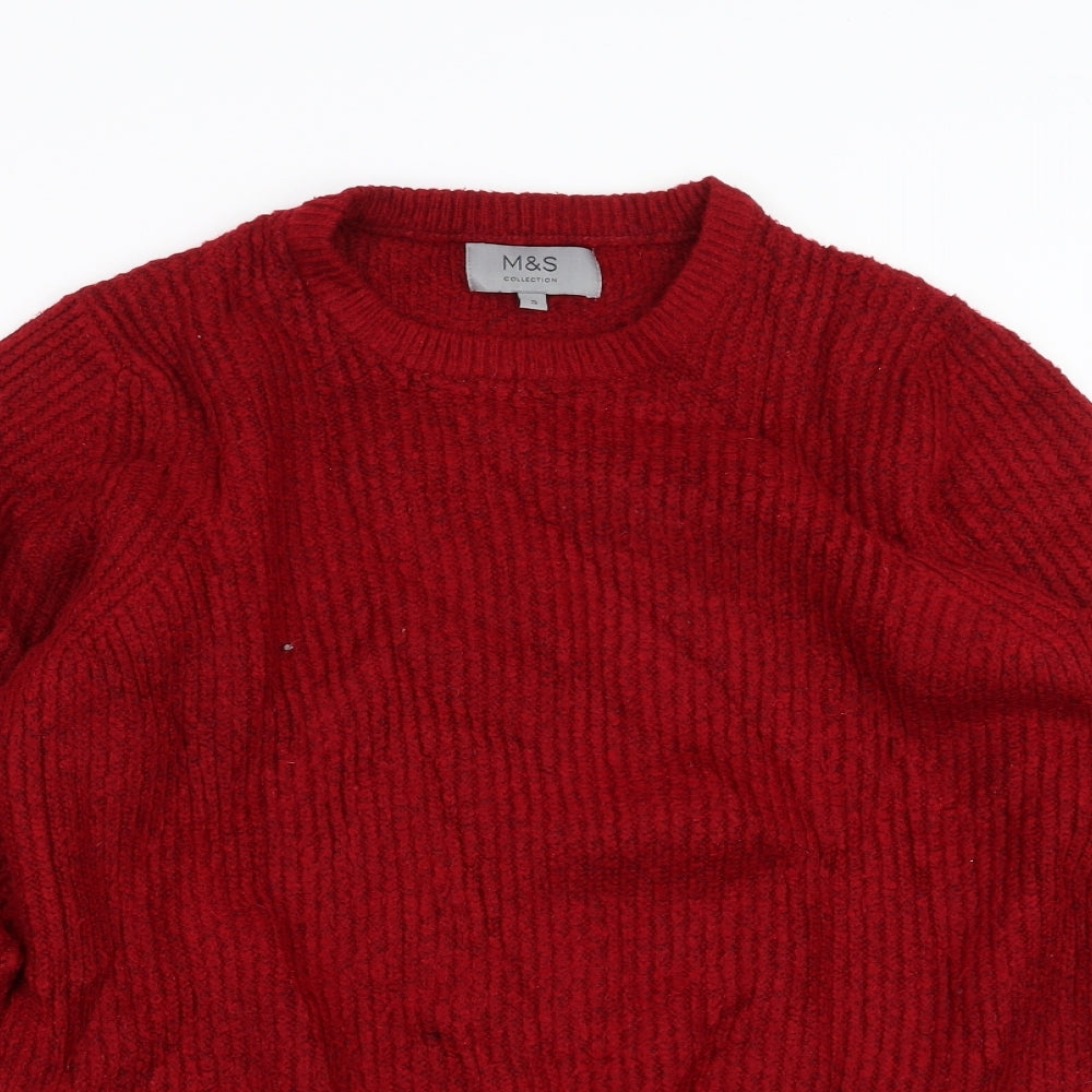 Marks and Spencer Mens Red   Pullover Jumper Size S