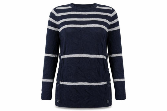 Betty Barclay Womens Blue Striped  Pullover Jumper Size 12