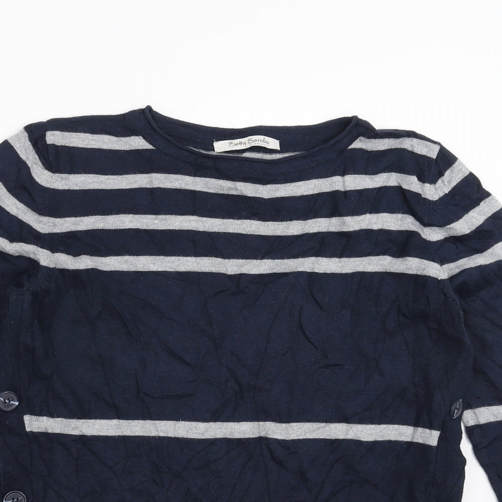 Betty Barclay Womens Blue Striped  Pullover Jumper Size 12