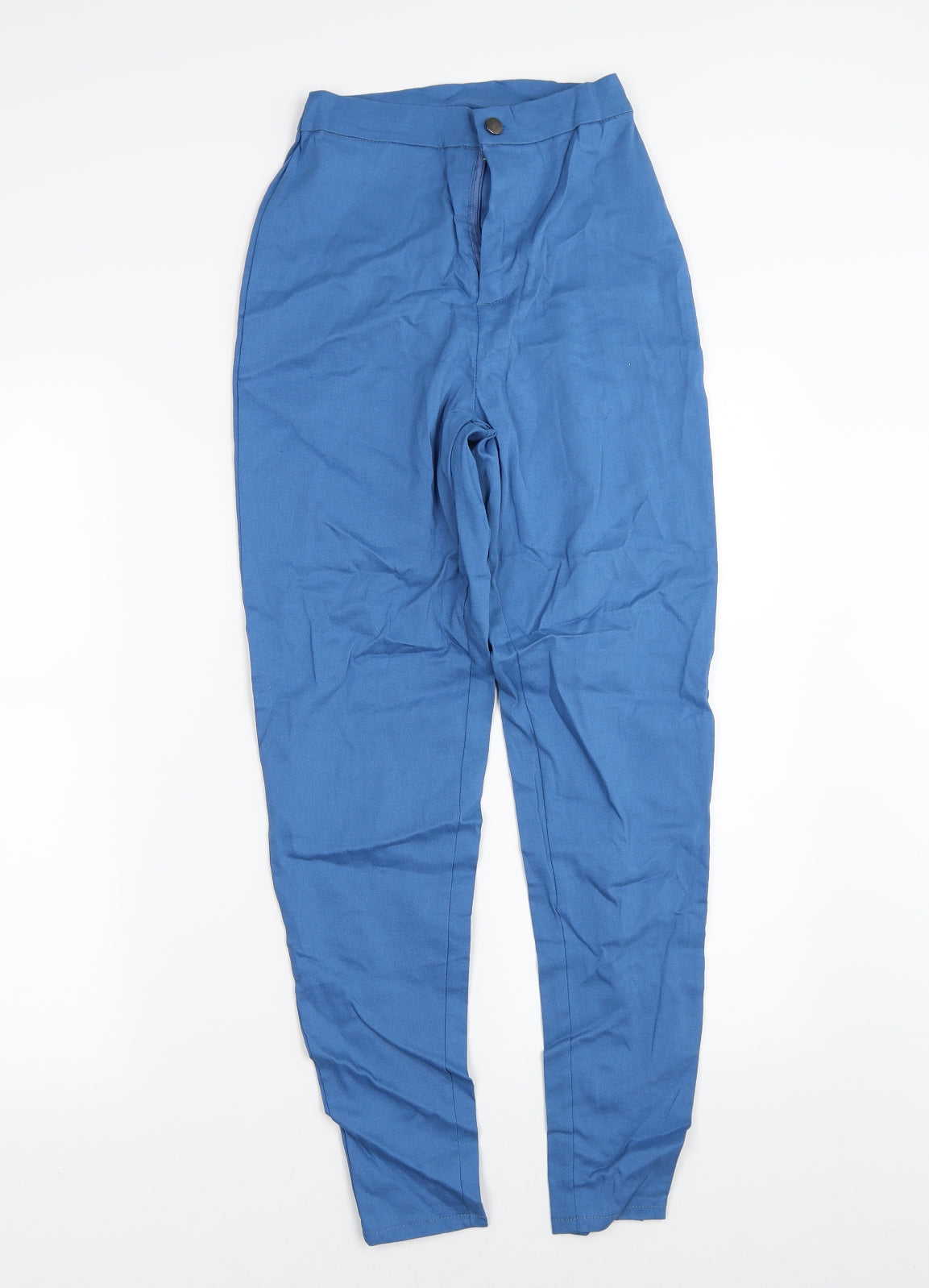 Womens UK Size S Preworn Regular Fit  Blue Trousers