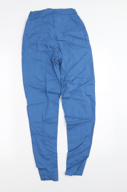 Womens UK Size S Preworn Regular Fit  Blue Trousers