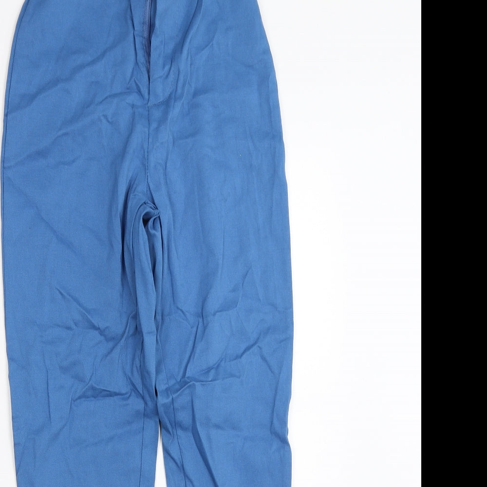 Womens UK Size S Preworn Regular Fit  Blue Trousers