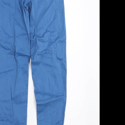 Womens UK Size S Preworn Regular Fit  Blue Trousers