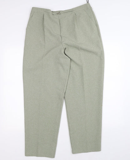 Womens UK Size 16 Classic Regular Fit  Green Trousers