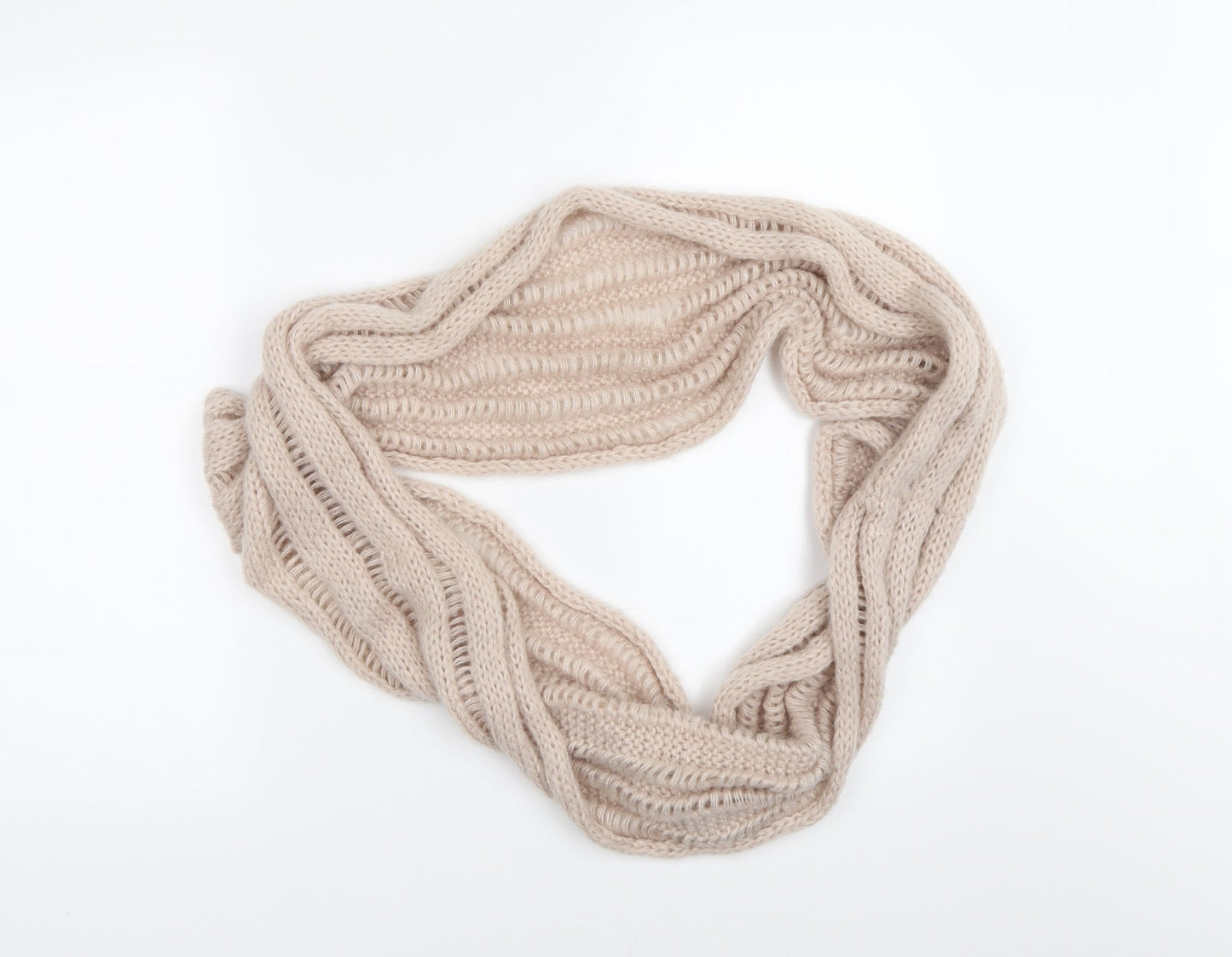 Preworn Womens Beige    Scarf   - COWL