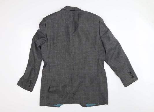 Mens UK Size 40 GREENWOODS Regular Grey Suit Jacket