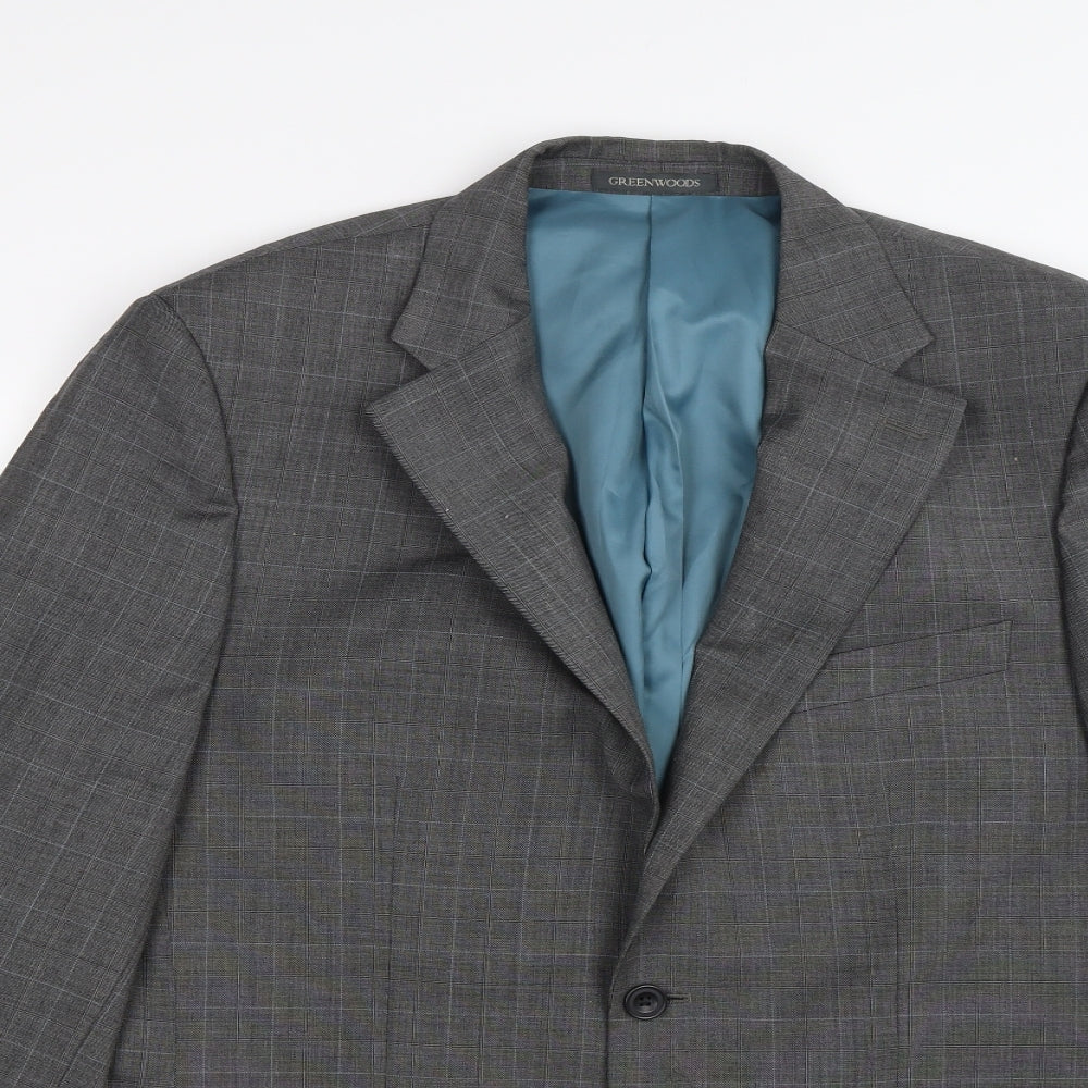 Mens UK Size 40 GREENWOODS Regular Grey Suit Jacket