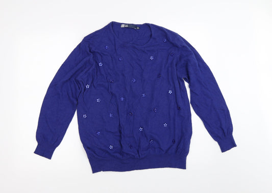 EWM Womens Blue   Pullover Jumper Size XL
