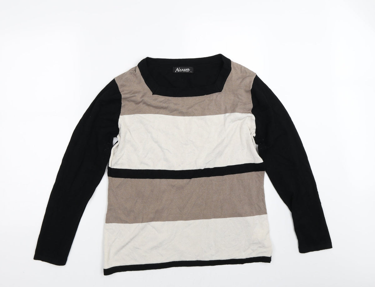 Additional front view of ALEXARA women’s black jumper, size L