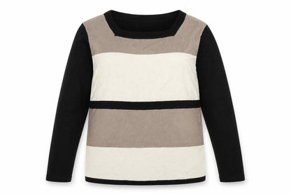 Front view of ALEXARA women’s black jumper, size L