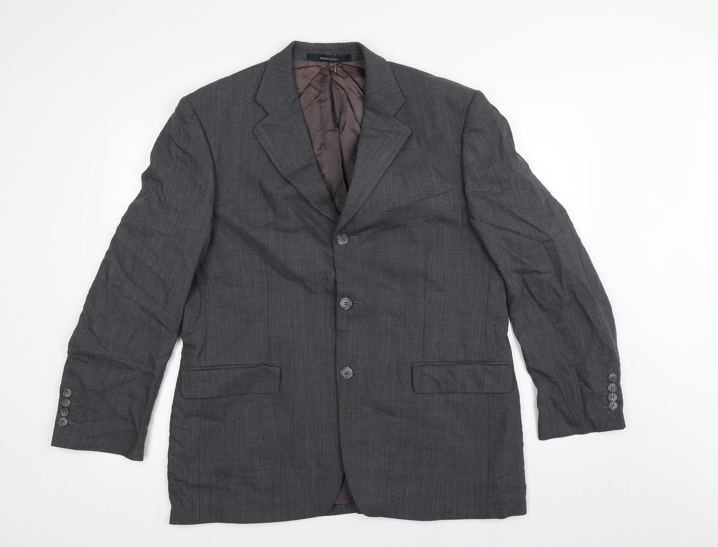 Mens UK Size 42 British Tailor Regular Grey Suit Jacket