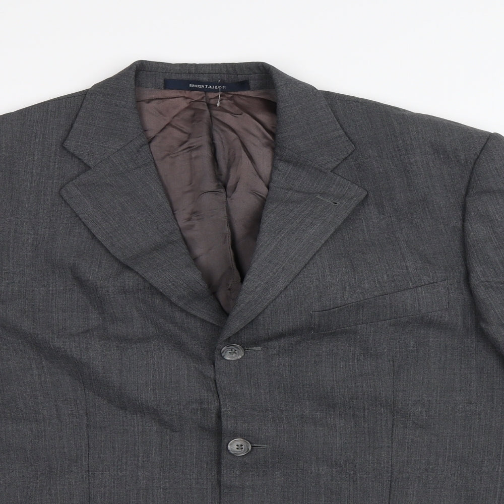 Mens UK Size 42 British Tailor Regular Grey Suit Jacket