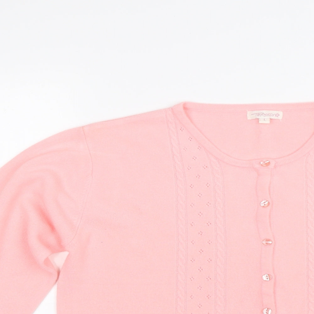 Tayberry Womens Pink   Cardigan Jumper One Size