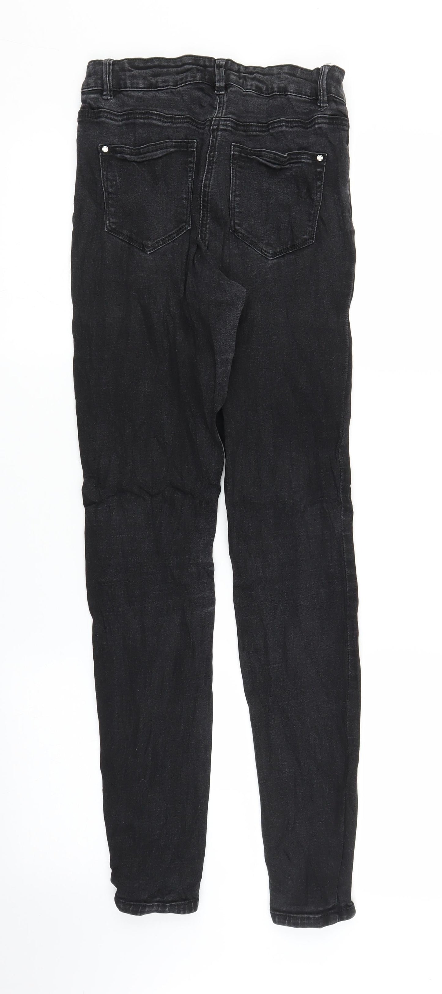 Matalan Womens Black  Denim Skinny Jeans Size 8 L27 in