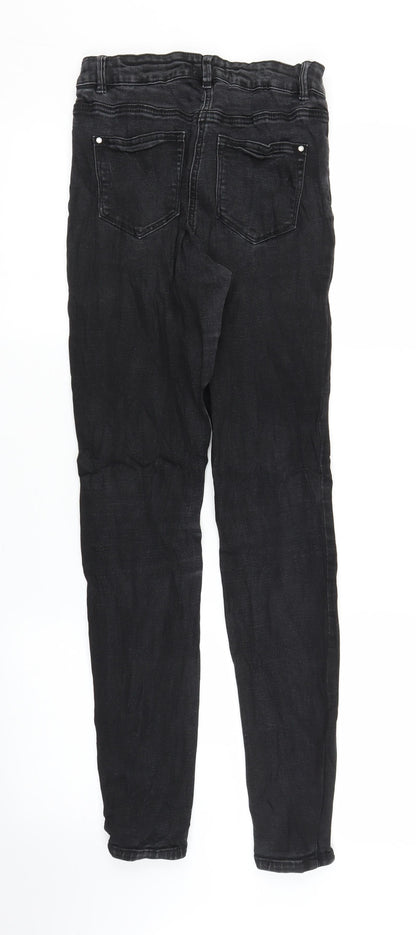 Matalan Womens Black  Denim Skinny Jeans Size 8 L27 in