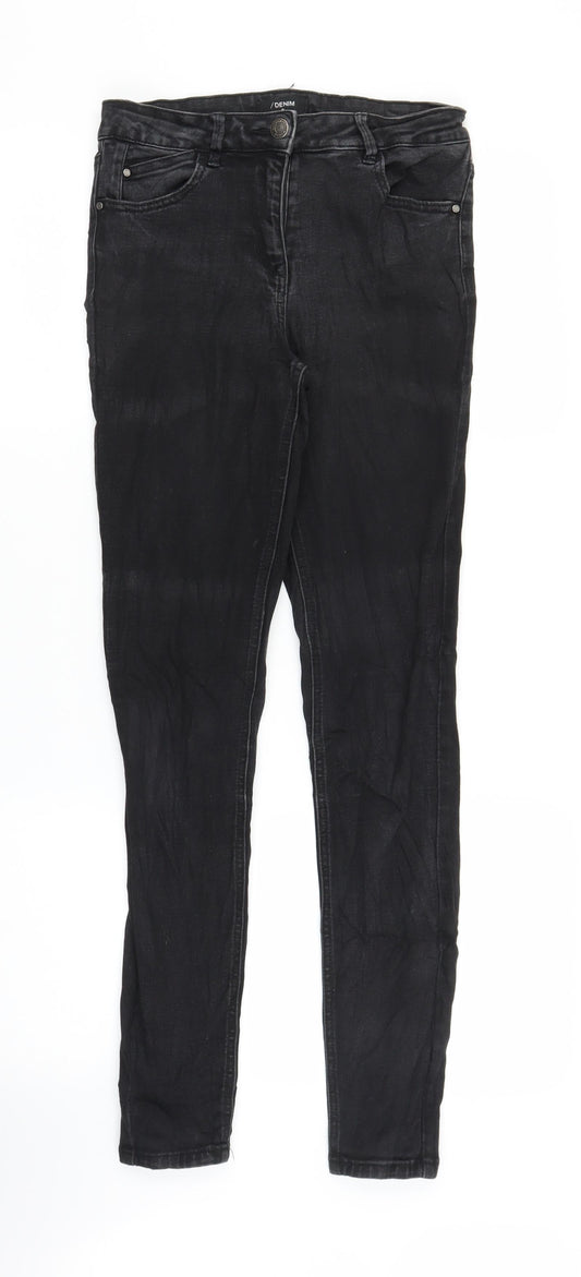 Matalan Womens Black  Denim Skinny Jeans Size 8 L28.5 in
