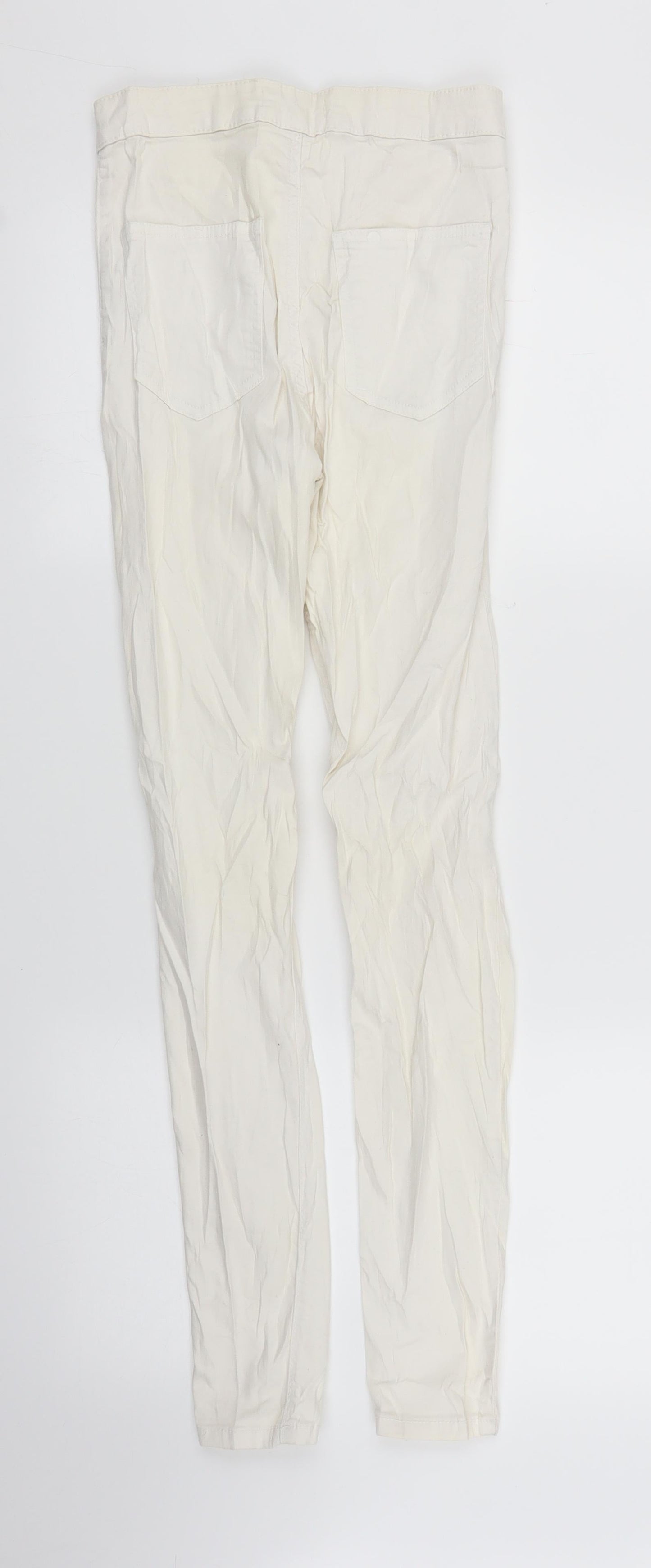 Bershka Womens White  Denim Skinny Jeans Size 8 L28 in