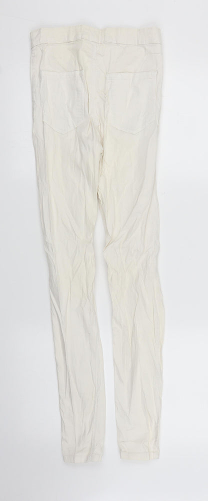 Bershka Womens White  Denim Skinny Jeans Size 8 L28 in