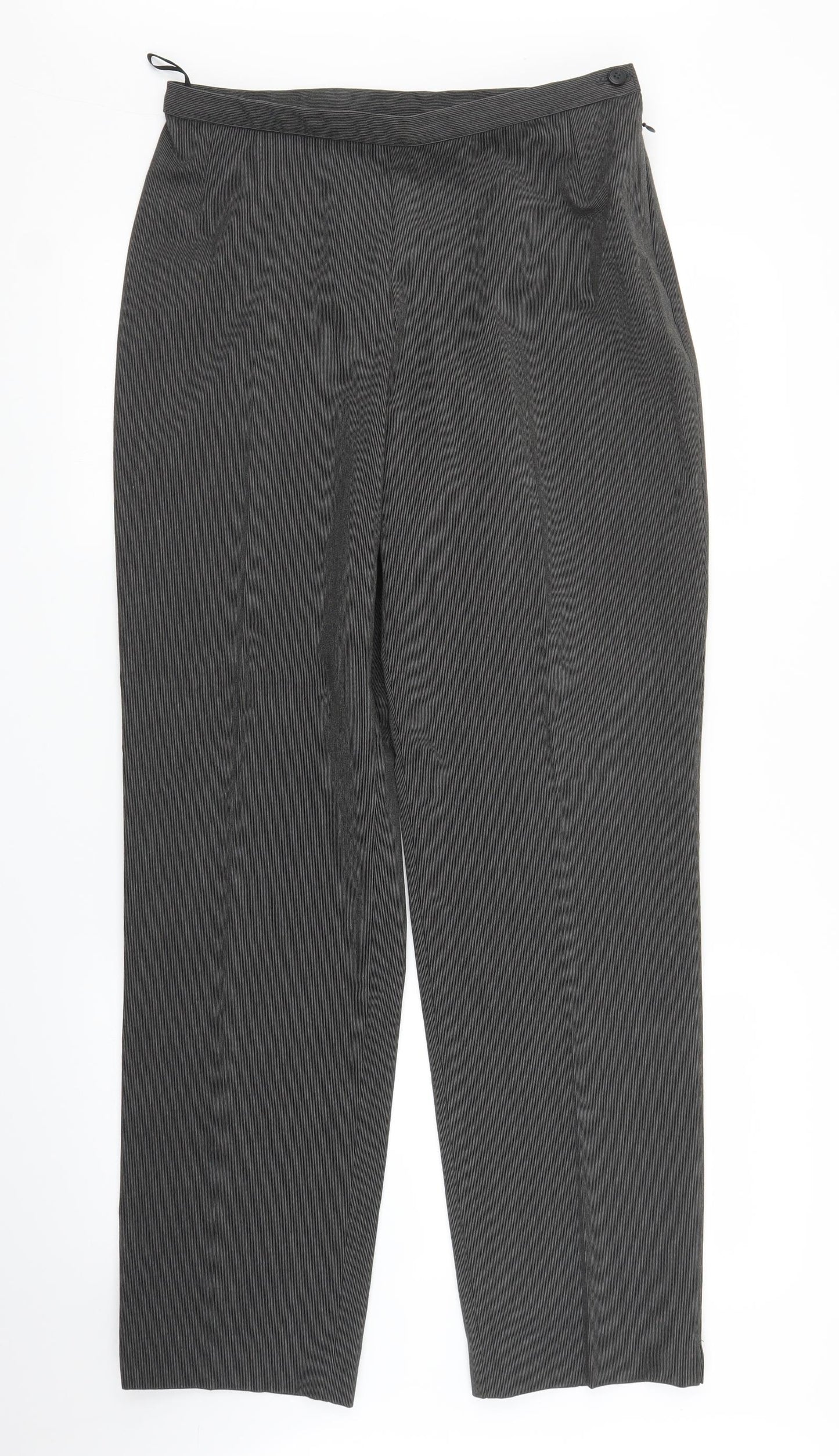 M&S Womens Grey   Pedal Pusher Trousers Size 14 L30 in