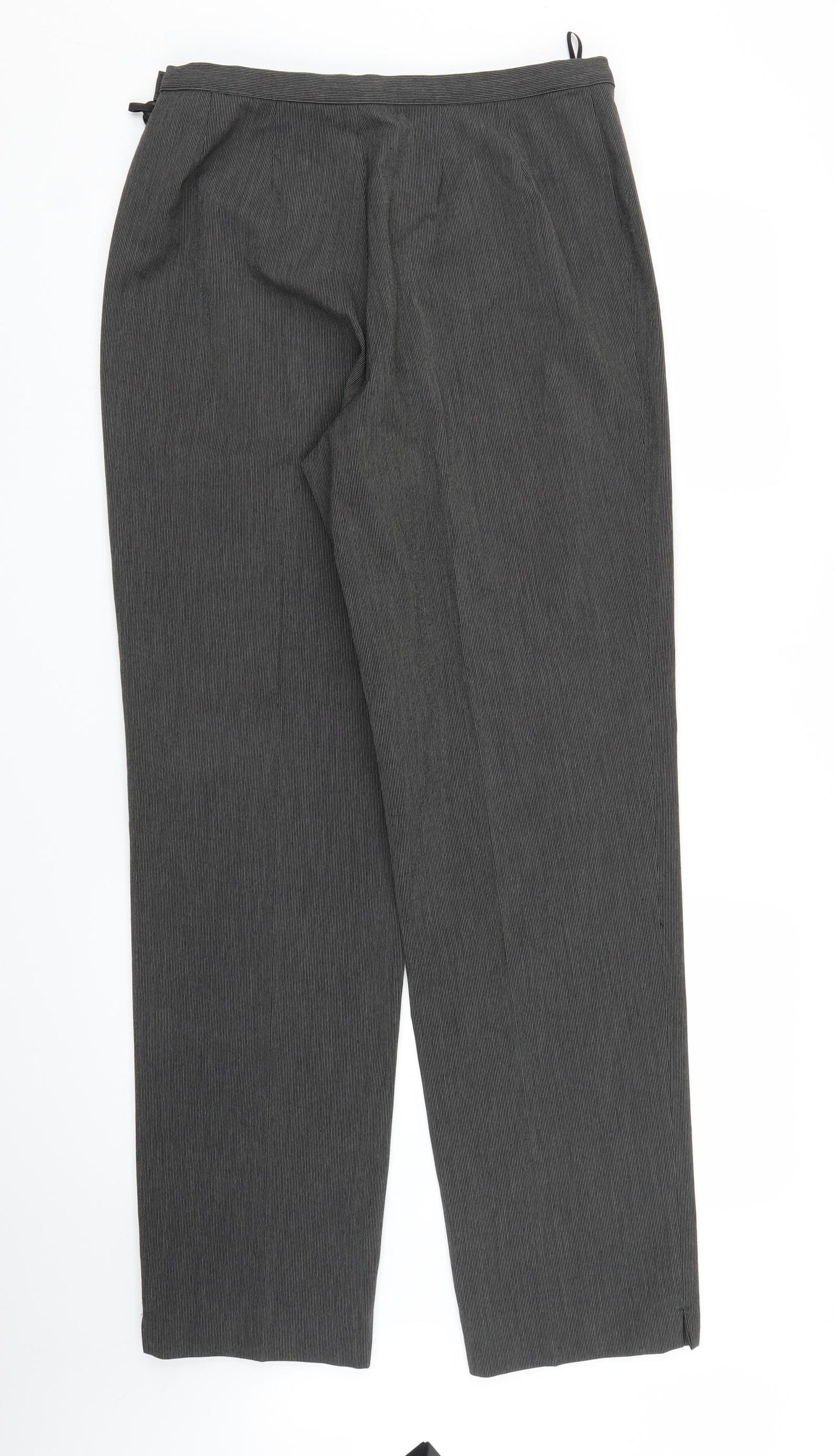 M&S Womens Grey   Pedal Pusher Trousers Size 14 L30 in
