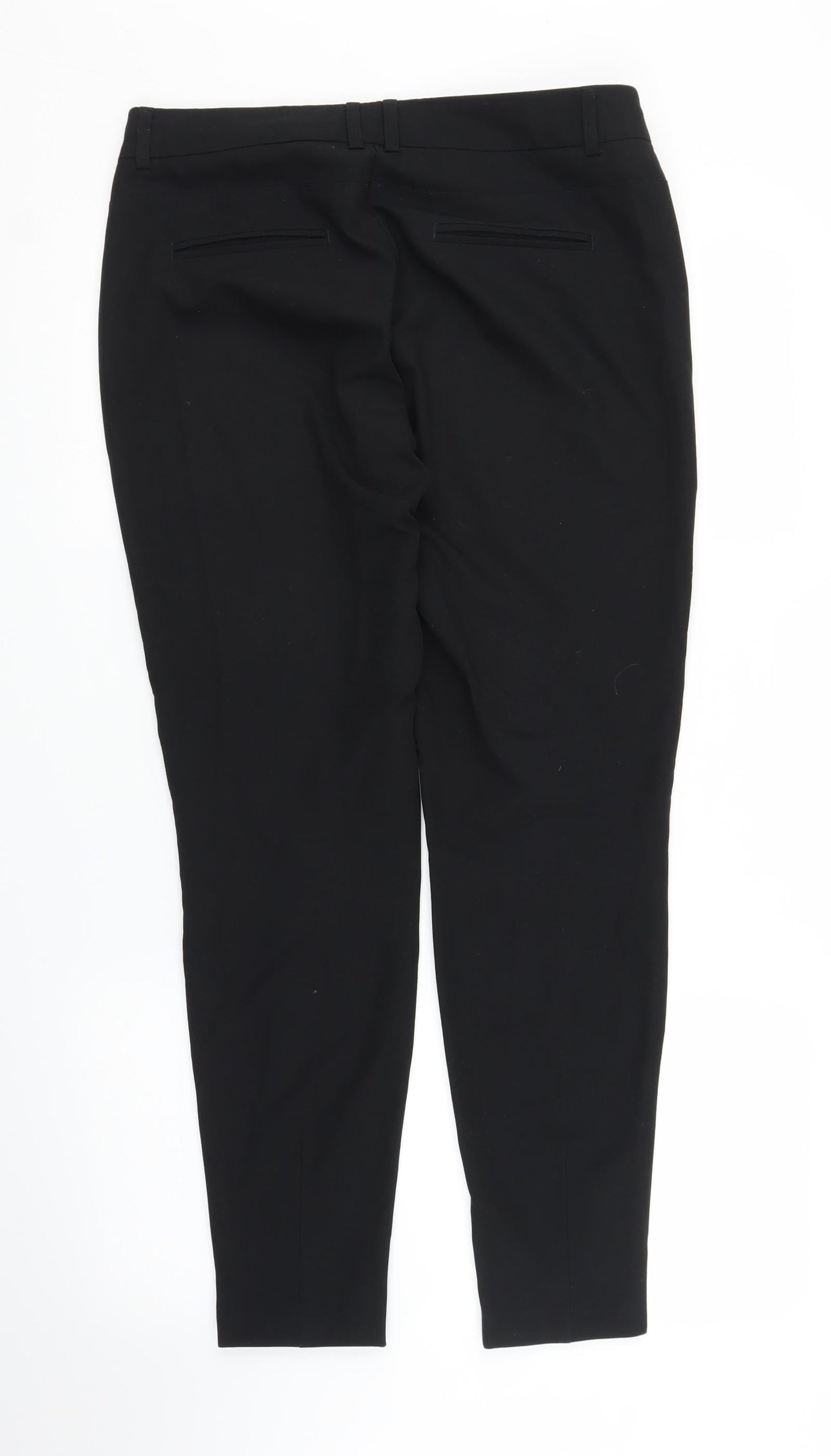 Womens UK Size 10 NEXT Regular Fit Carrot Black Trousers
