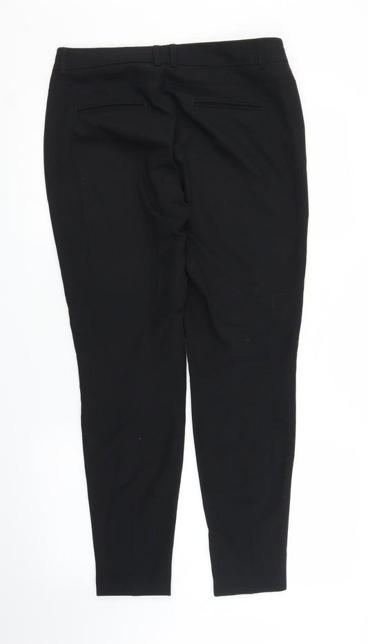 Womens UK Size 10 NEXT Regular Fit Carrot Black Trousers