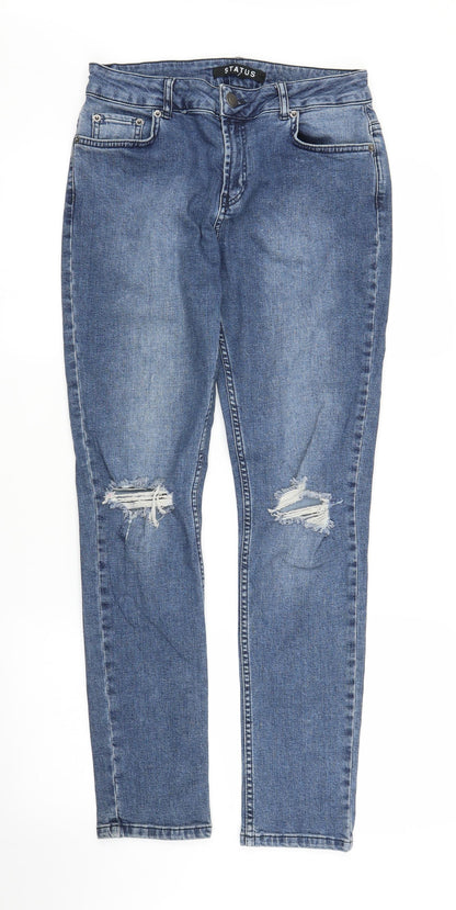 Status Womens Blue  Denim Skinny Jeans Size S L29 in
