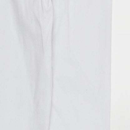 Womens UK Size XS Preworn Regular Fit Skinny White Jeans