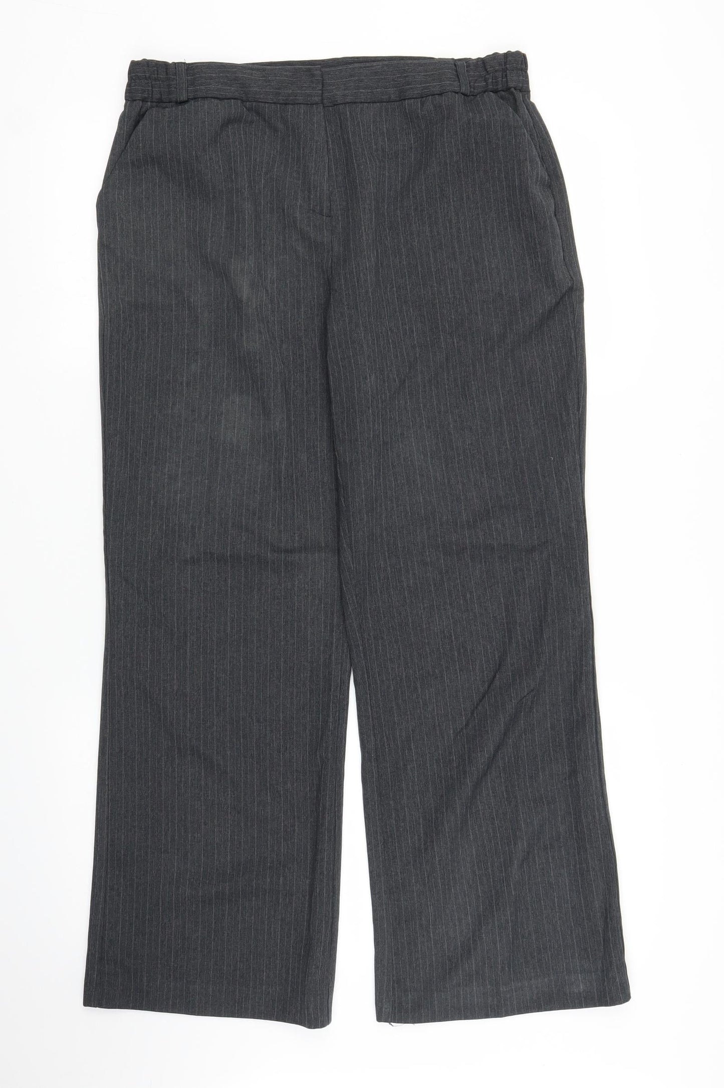 Womens UK Size 14 BM Regular Fit  Grey Trousers