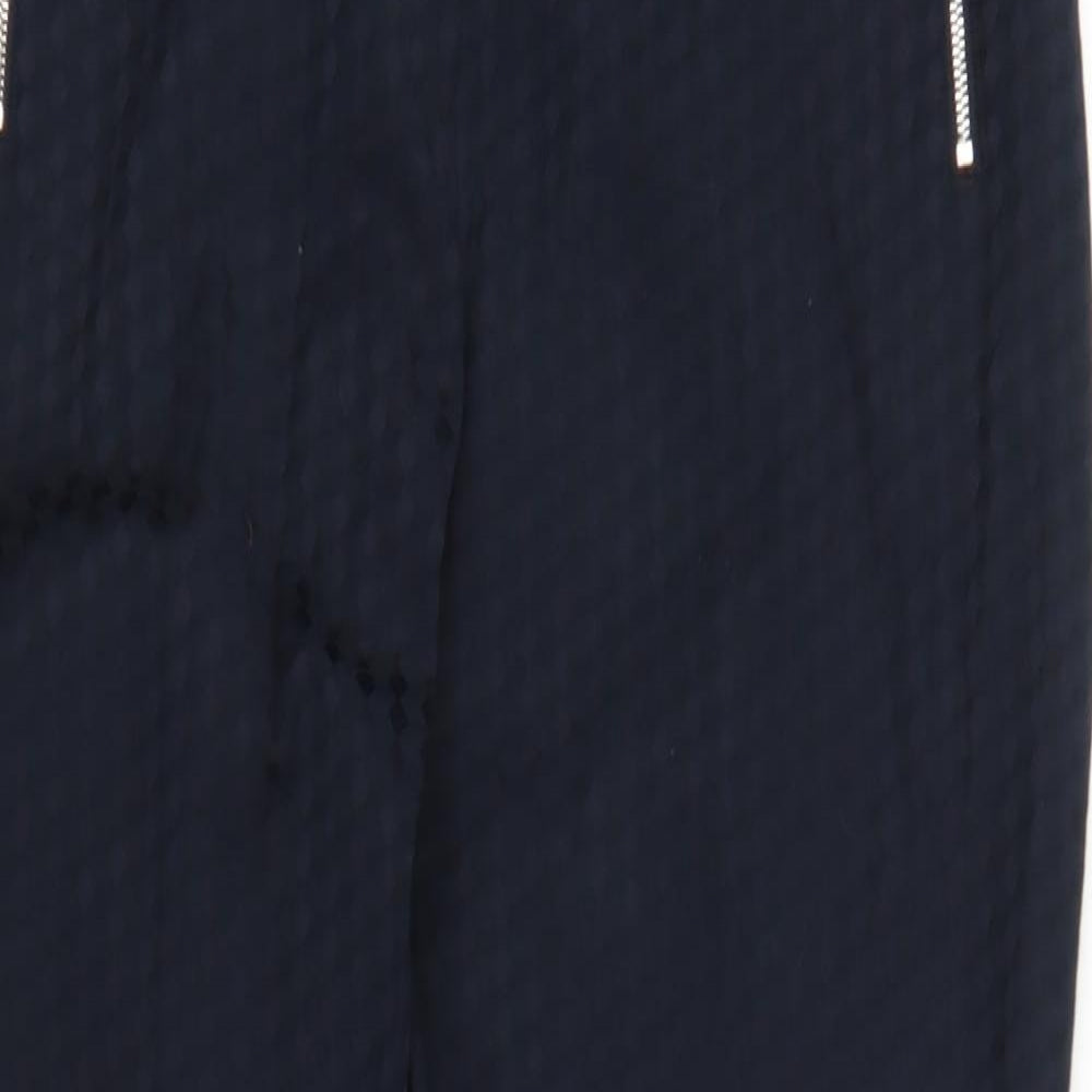 Womens UK Size 14 F&F Regular Fit Carrot Blue Trousers