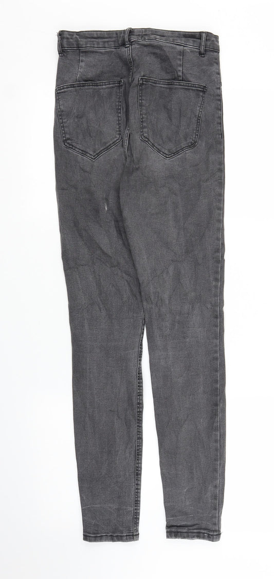 Zara Womens Grey  Denim Skinny Jeans Size 8 L28 in