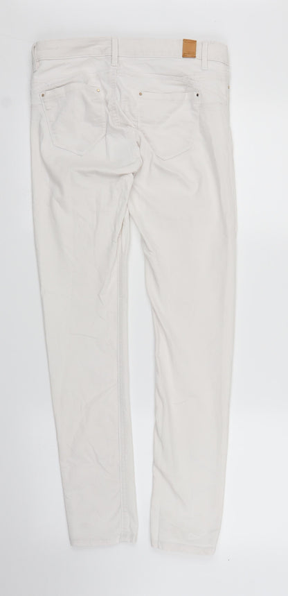 Womens UK Size 10 Stradavarius Regular Fit Skinny White Jeans