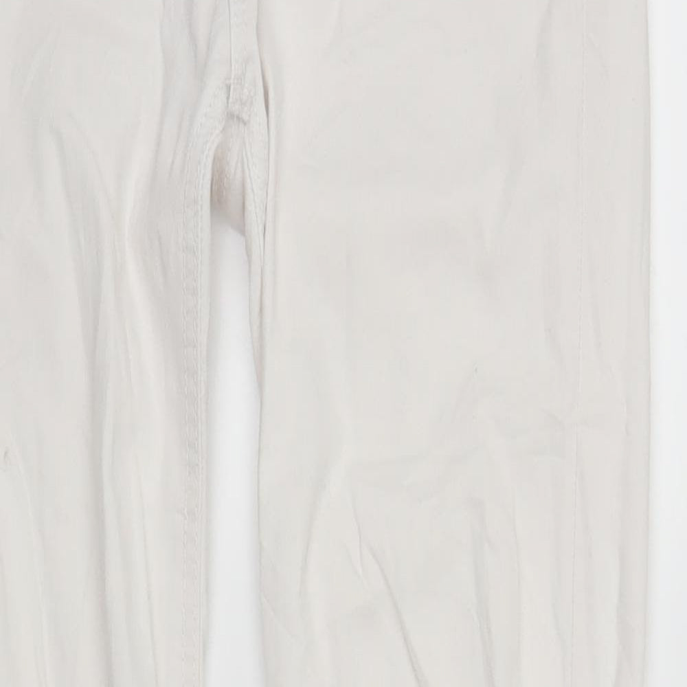 Womens UK Size 10 Stradavarius Regular Fit Skinny White Jeans