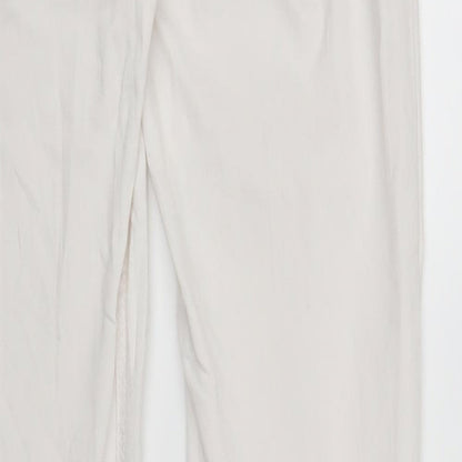 Womens UK Size 10 Stradavarius Regular Fit Skinny White Jeans