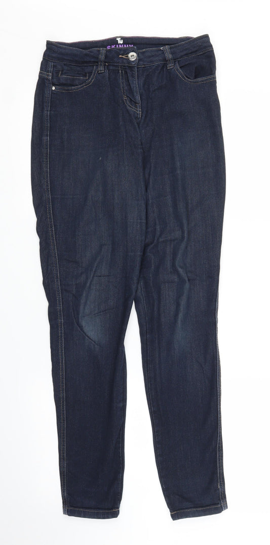 TU Womens Blue  Denim Jegging Jeans Size 8 L29 in
