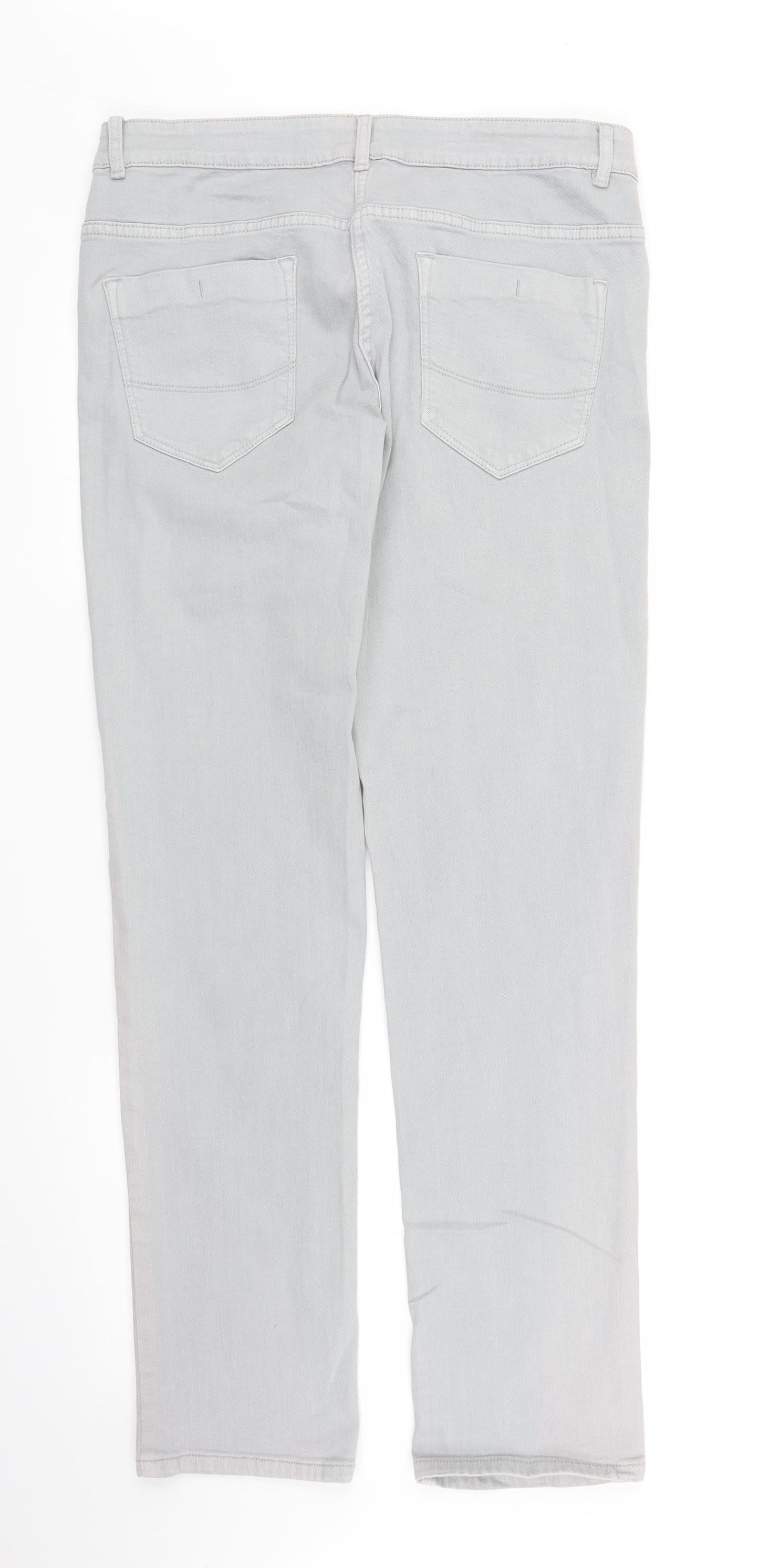 Womens UK Size 12 Blue Motion Regular Fit Tapered Grey Jeans