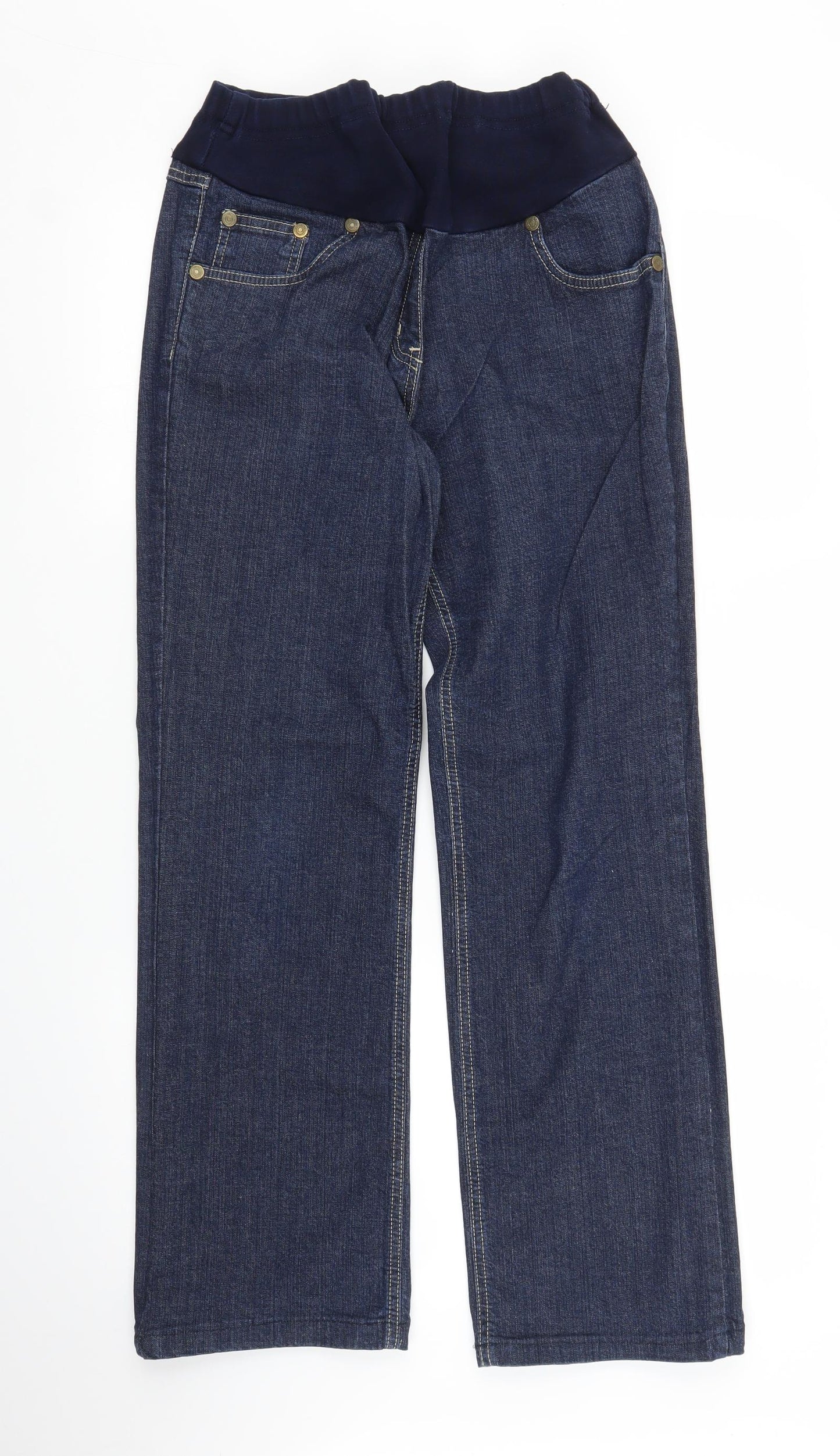 Evie Womens Blue  Denim Mom Jeans Size 12 L28 in