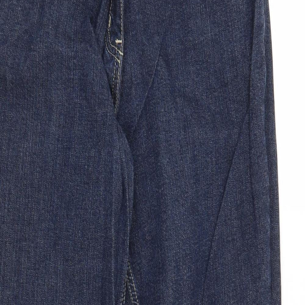 Evie Womens Blue  Denim Mom Jeans Size 12 L28 in